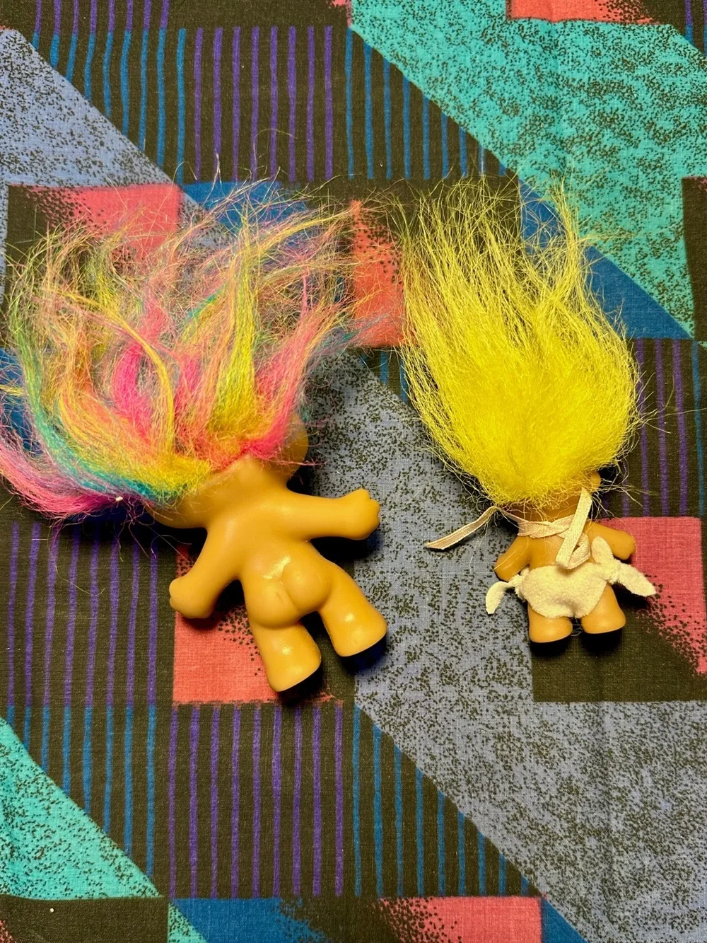 Set of 2 Vintage Troll Dolls